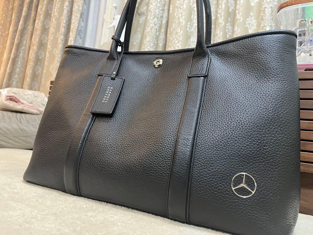 【美品】バーニーズニューヨーク トートバッグ メルセデスベンツ コラボ ブラック