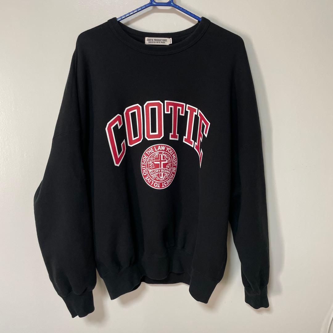 Cootie Productions カレッジロゴスウェット M 黒　細美武士