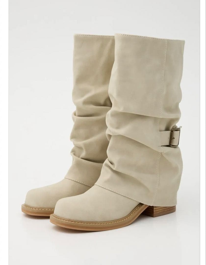 SLY☆Ngm.S LOOSE ブーツ。アイボリー