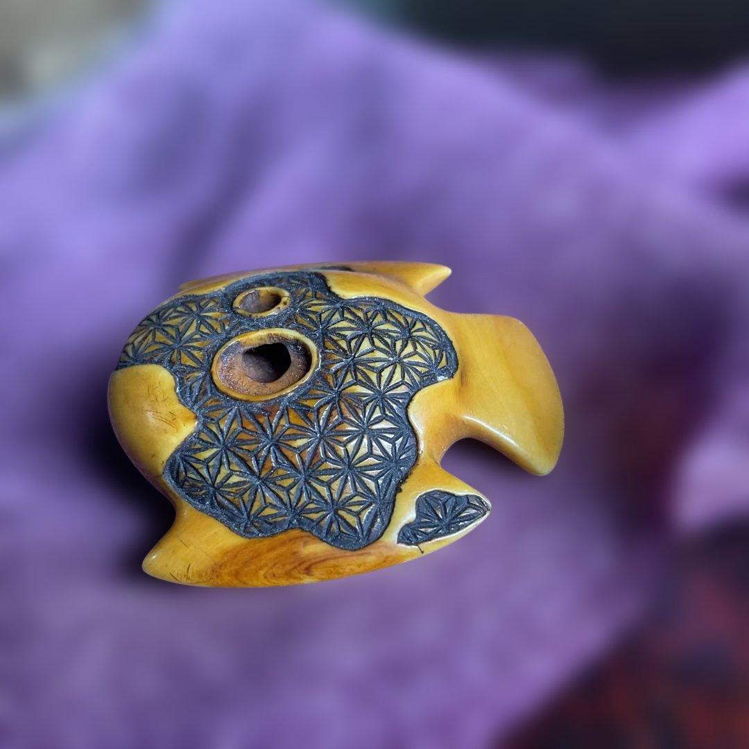 鳥型根付　　時代　　彫刻　骨董　古道具　　緒締　約4✖️4センチ