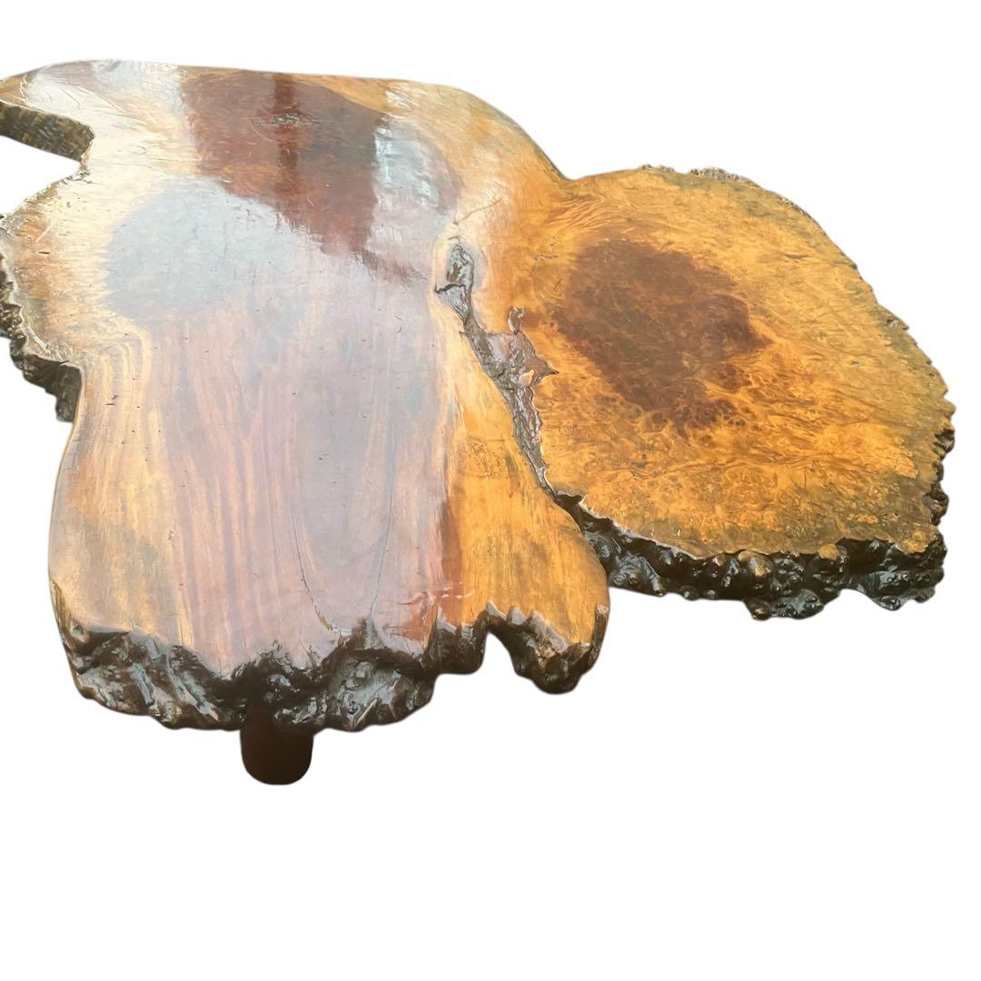 送料込み！ 高級花梨材　葡萄杢　座卓　玉杢　一枚板　無垢材　銘木　瘤木　本花梨