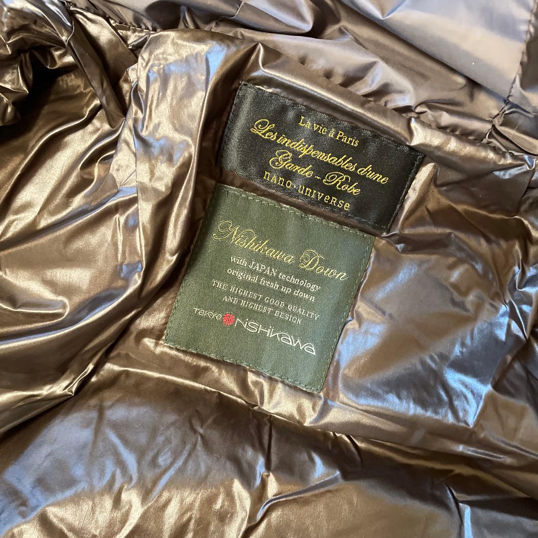 新品⭐️nano universe ブラウン 西川ダウンジャケット