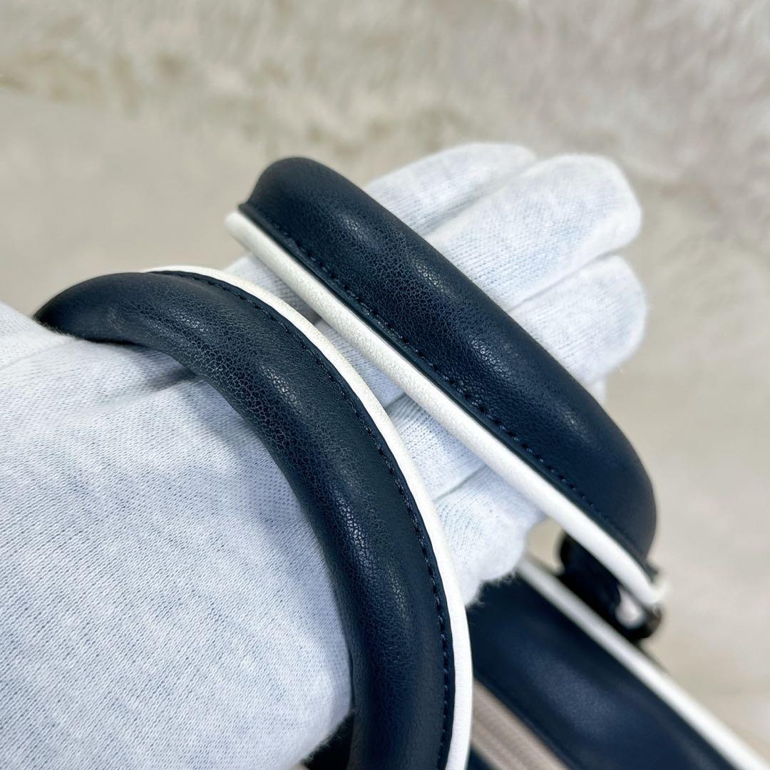 【極美品】ディーゼル Dロゴ 2way ハンドバッグ レザー 手提げ バイカラー