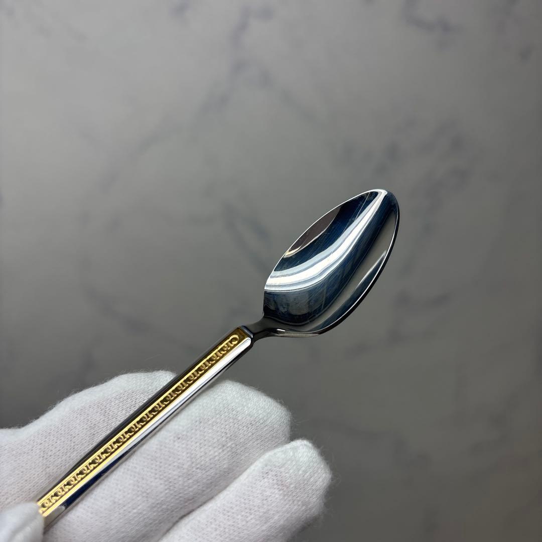 0819 ディオール　カトラリー　スプーン　5本　金彩　未使用　※値下げ不可.