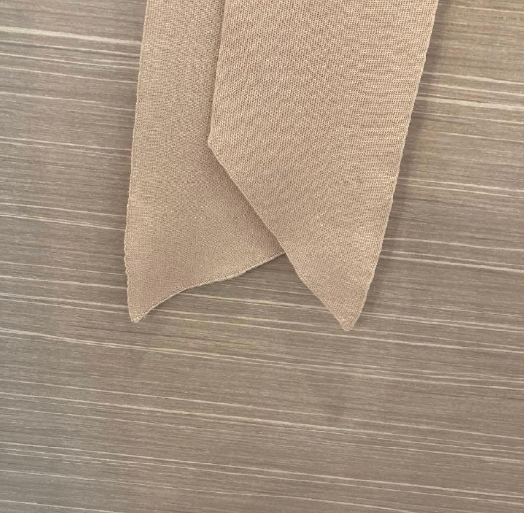 anuans シアーニットボウタイトップス ライトベージュ