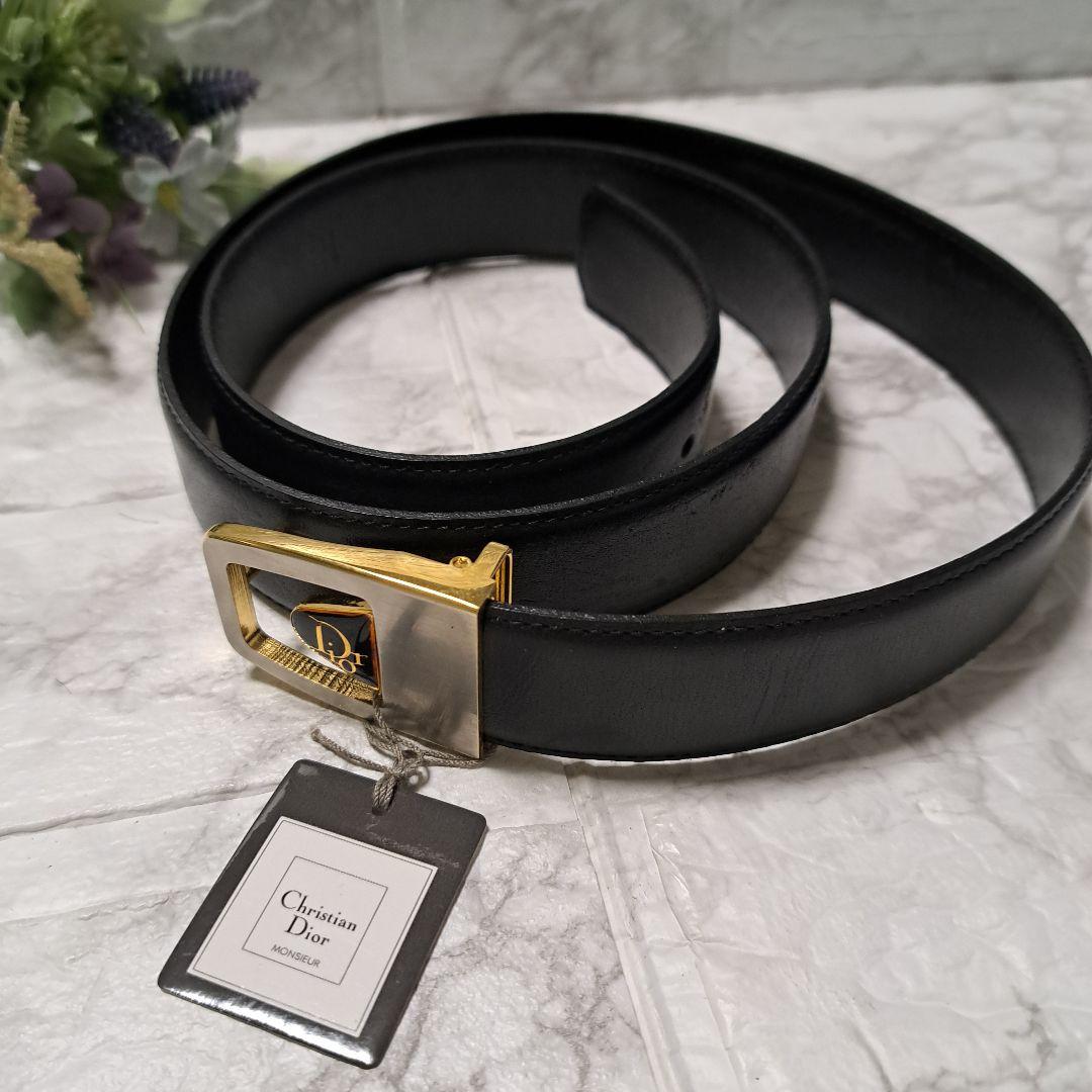 ✨️新品✨️タグ付きChristian Diorクリスチャンディオールベルト黒