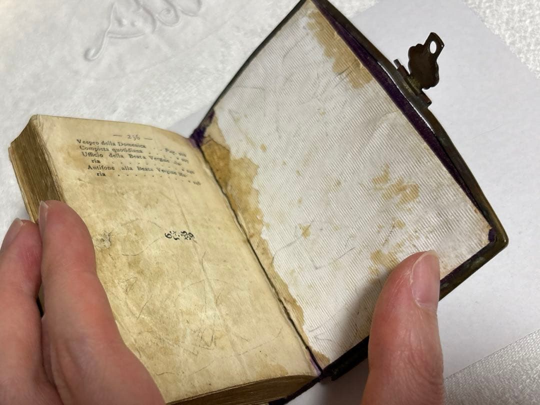 紫モノグラム2冊セットフランスアンティーク◇聖書◇祈祷書◇ミセル◇金彩パープル