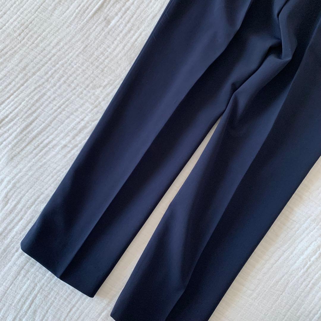 美品　PLST プラステ　ノーカラー　ストレッチスーツ　春夏　セットアップ　S