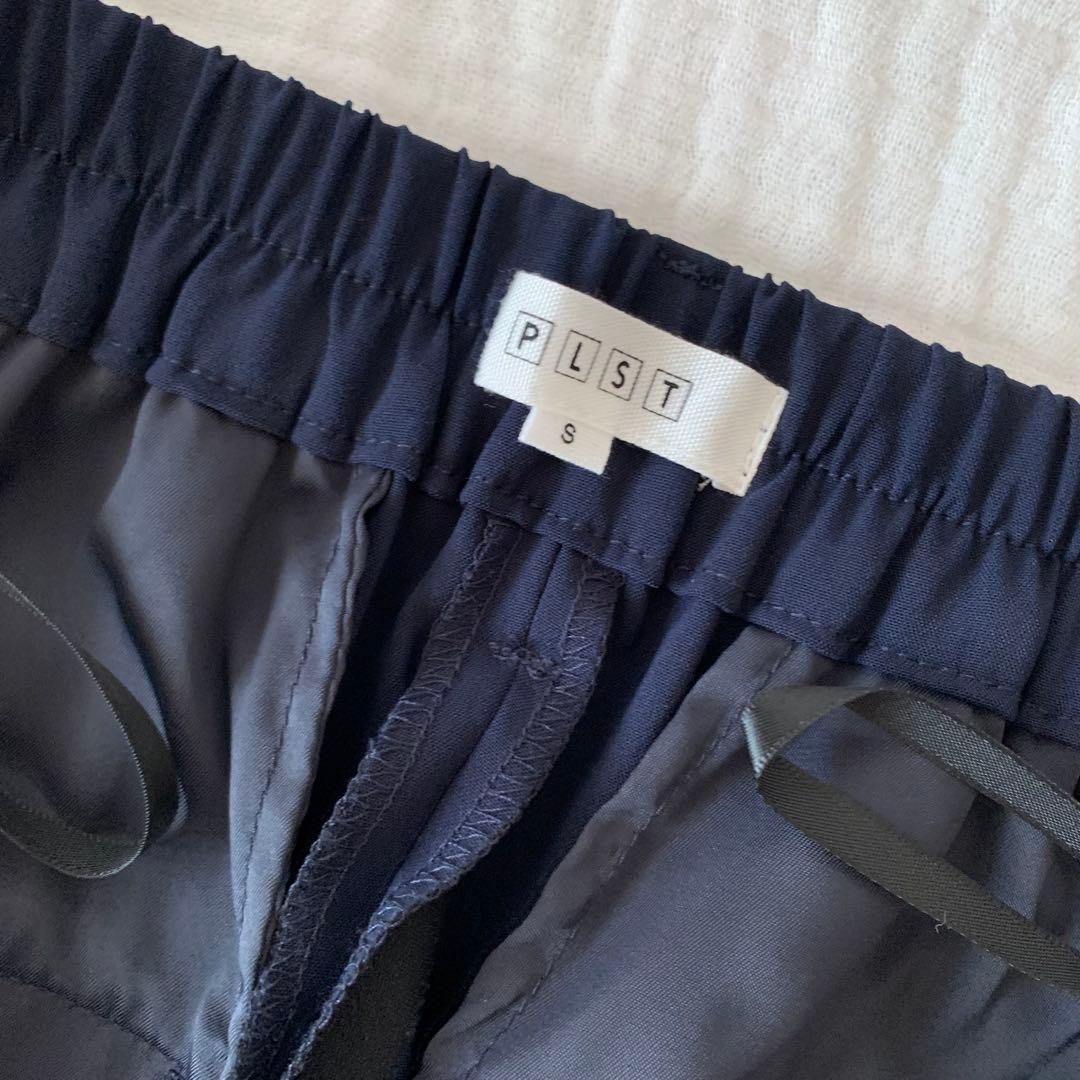 美品　PLST プラステ　ノーカラー　ストレッチスーツ　春夏　セットアップ　S