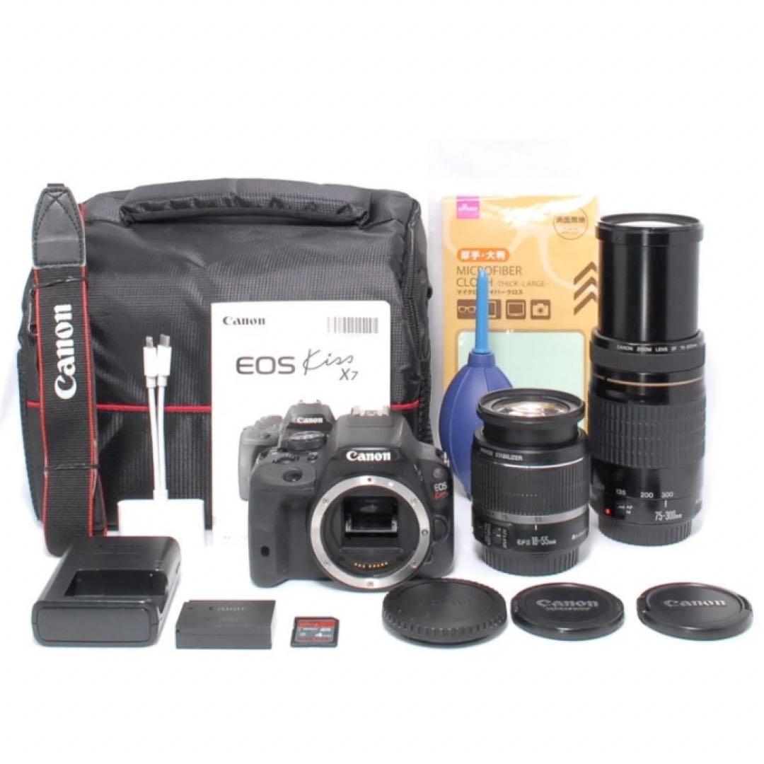 超望遠レンズ付き⭐️ 遠くもバッチリ⭐️Canon kiss X7 ⭐️簡単操作