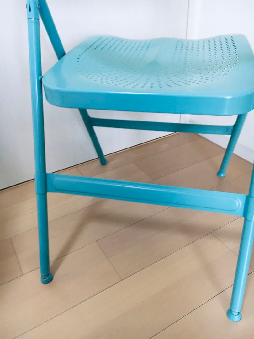 IKEA折り畳みチェアー 2脚セット カラー ターコイズ