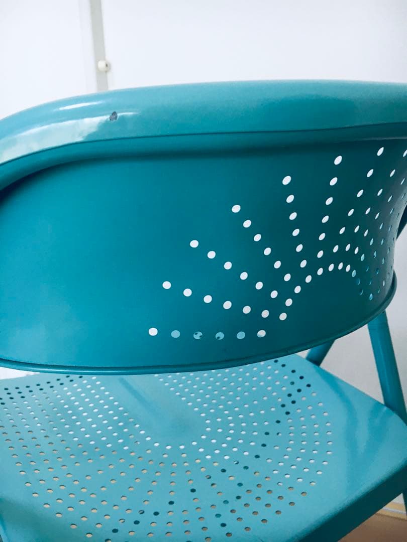 IKEA折り畳みチェアー 2脚セット カラー ターコイズ