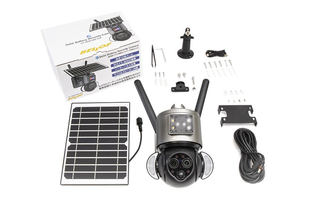 電源不要 60906防犯ソーラーバッテリーセキュリティカメラ　BDSC-12X①