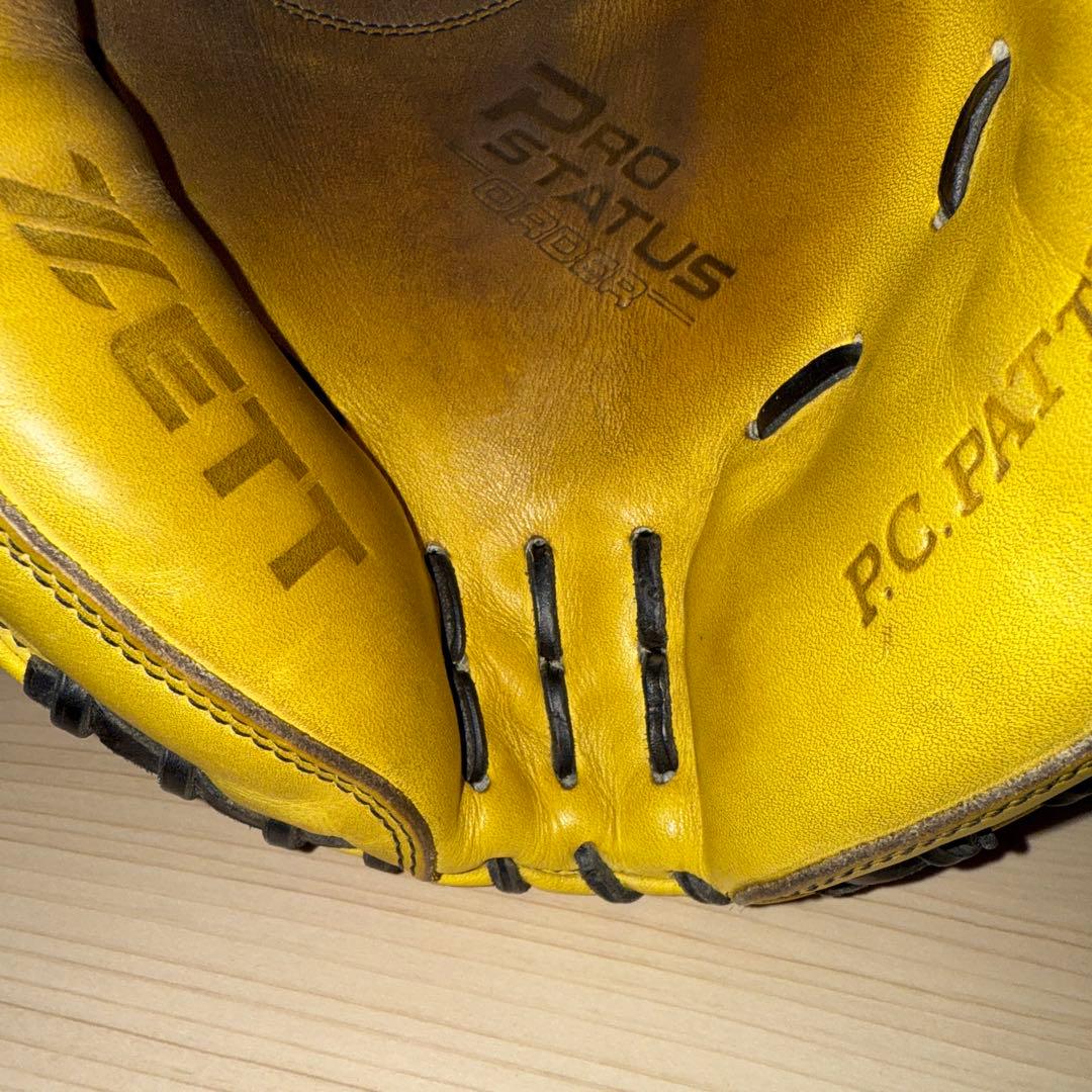 【ZETT / ゼット】硬式キャッチャーミット　イエロー