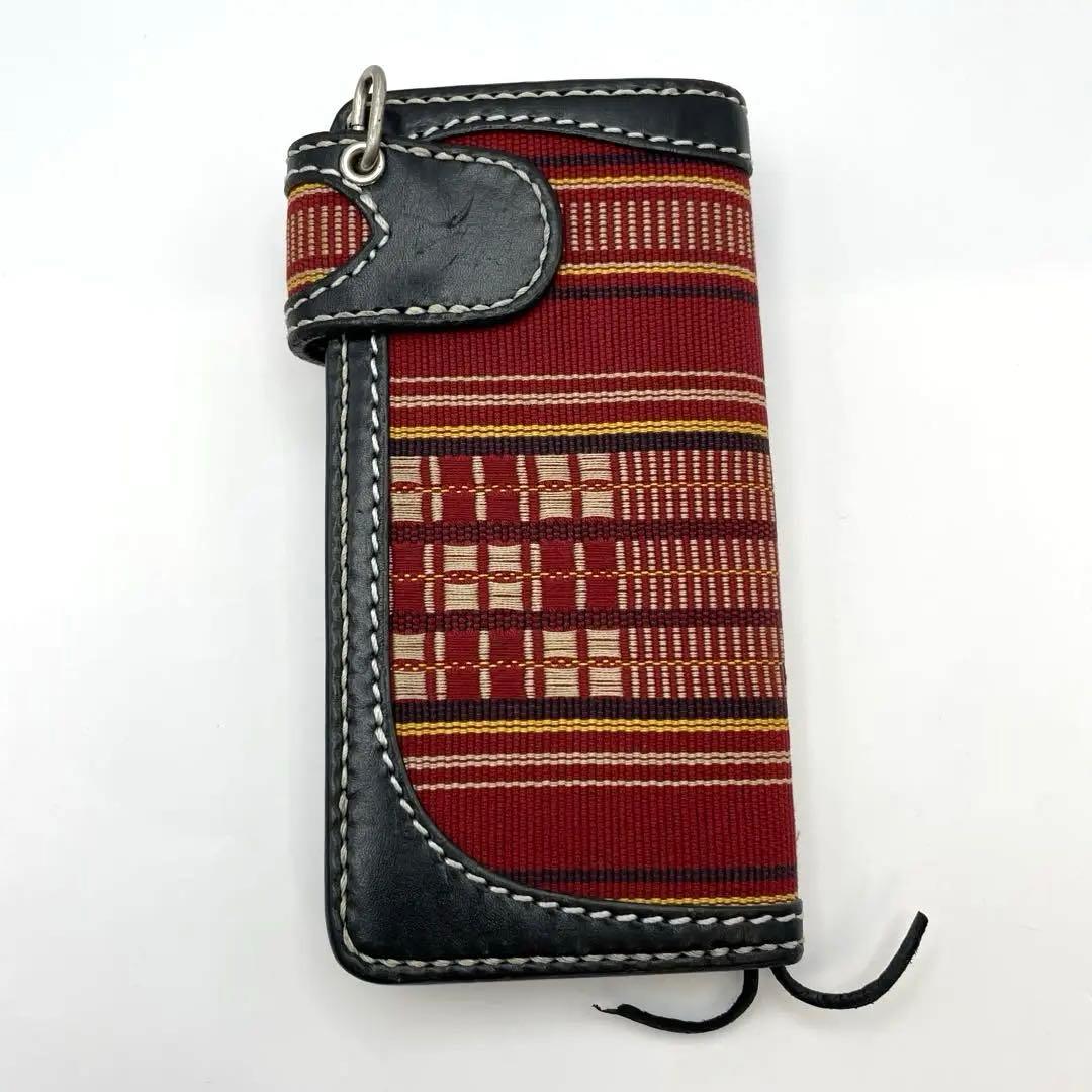 【縁起物おまけ付き】琉球レザー　L.L.A ロングウォレット　長財布　ブラック