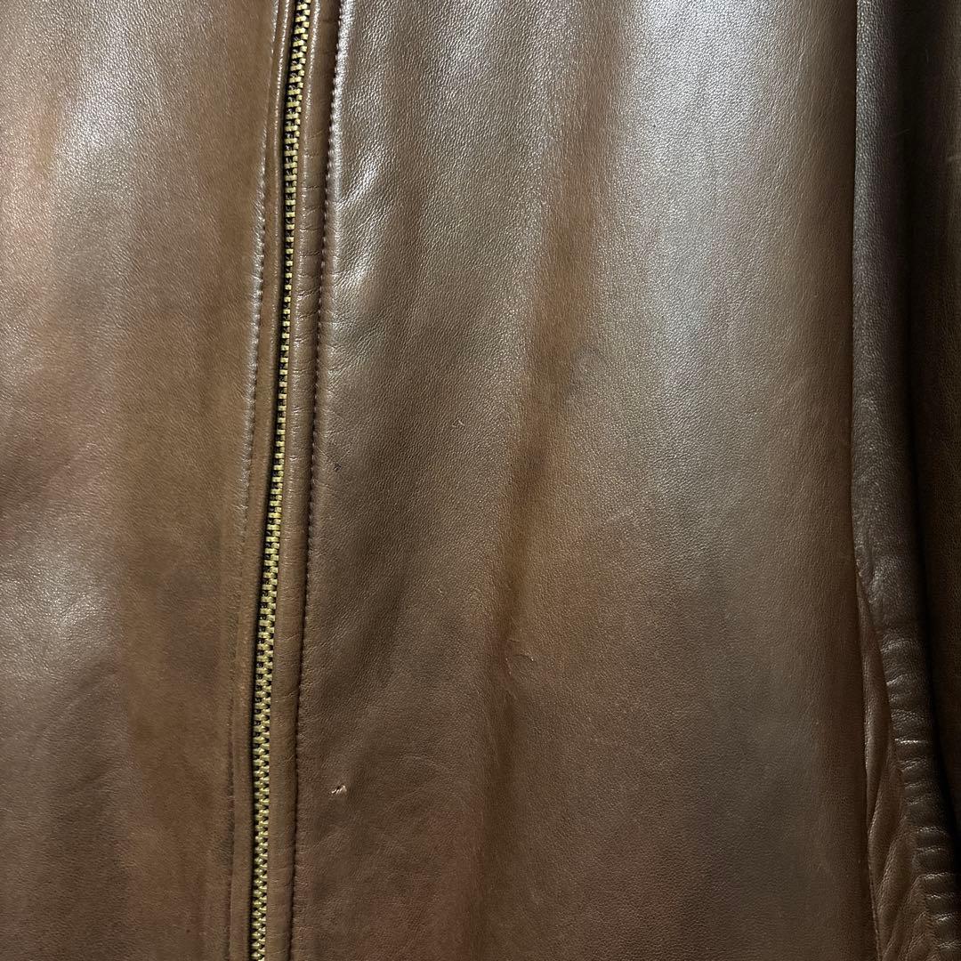 そ*た様 ラルフローレン　レザージャケット　スイングトップ　ブラウン　茶 XL