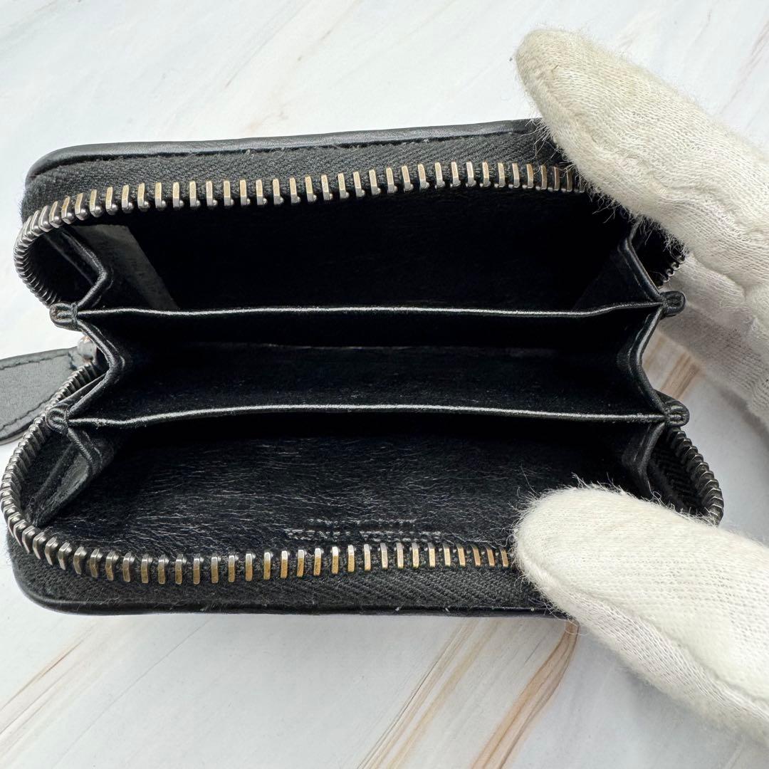 【ボッテガヴェネタ】レザー イントレチャート ケース 小銭入れ 黒