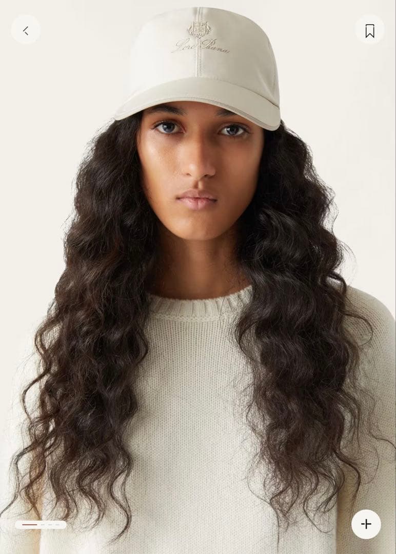 ロロピアーナ ベースボールキャップ トーナル・デザート・デューン/アイボリー