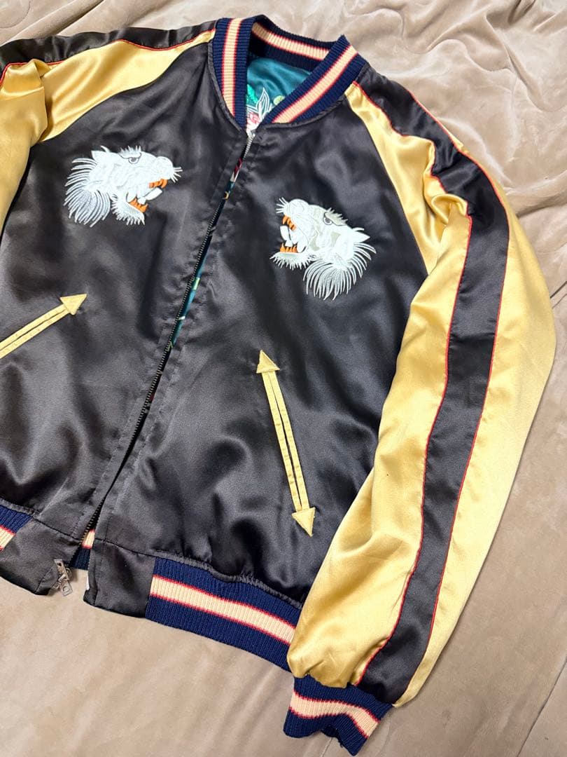 ２面用 テーラー東洋 虎鷲龍 日本限定 スカジャン vintage サテン