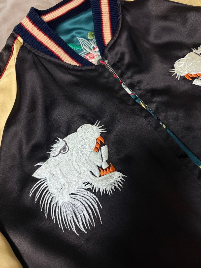 ２面用 テーラー東洋 虎鷲龍 日本限定 スカジャン vintage サテン