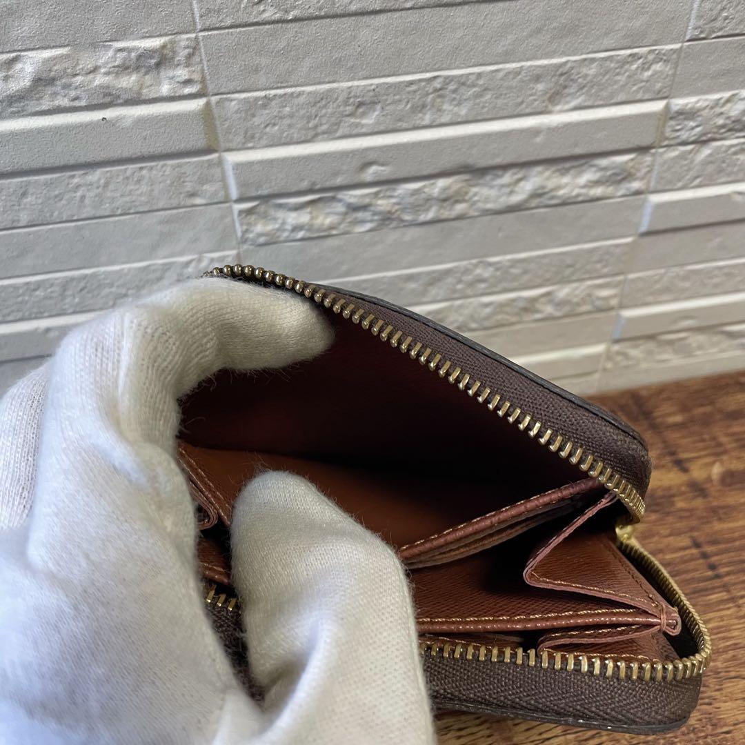 良品 ルイヴィトン モノグラム ケース ジッピーウォレット ブラウン