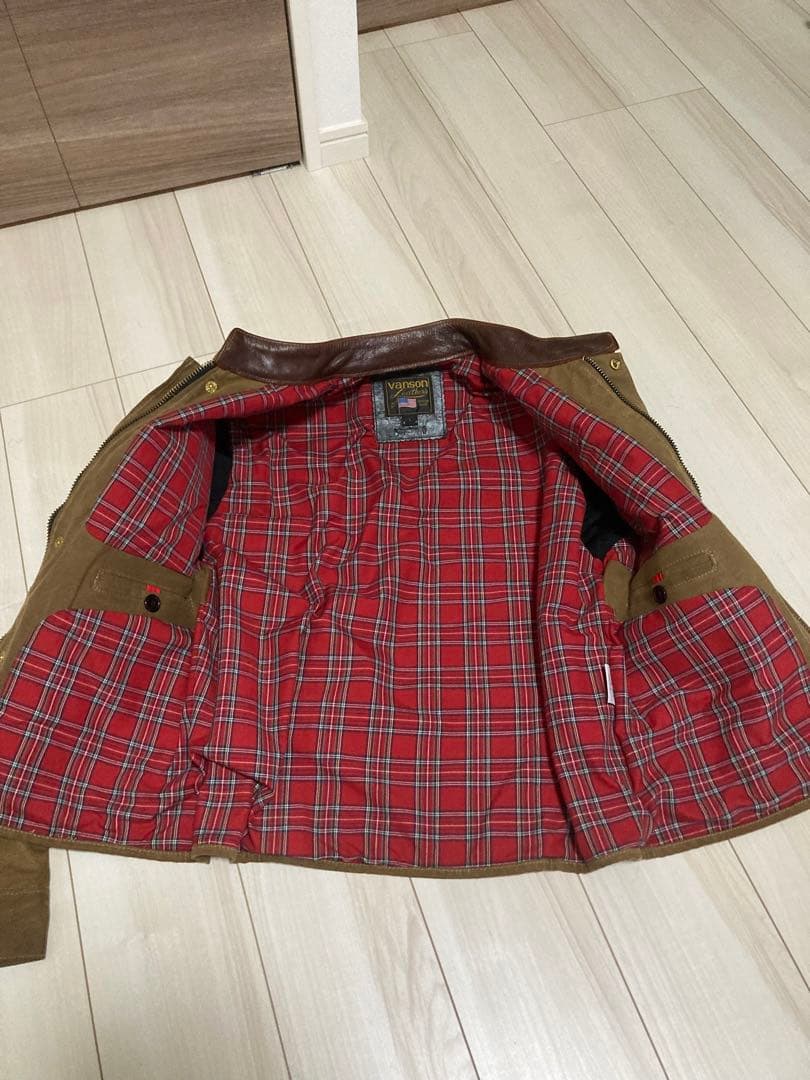 バンソン ボーダー オイルドコットン ライダースジャケット ストーマートライアル