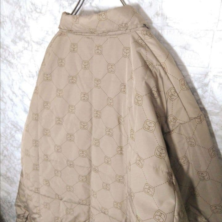 【STUSSY】90s'紺タグ モノグラムデザイン 中綿　ジャケット