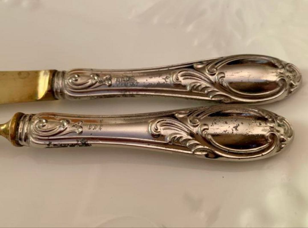 ドイツ　アンティーク ゾーリンゲン　シルバー800 デザート　フォークとナイフ