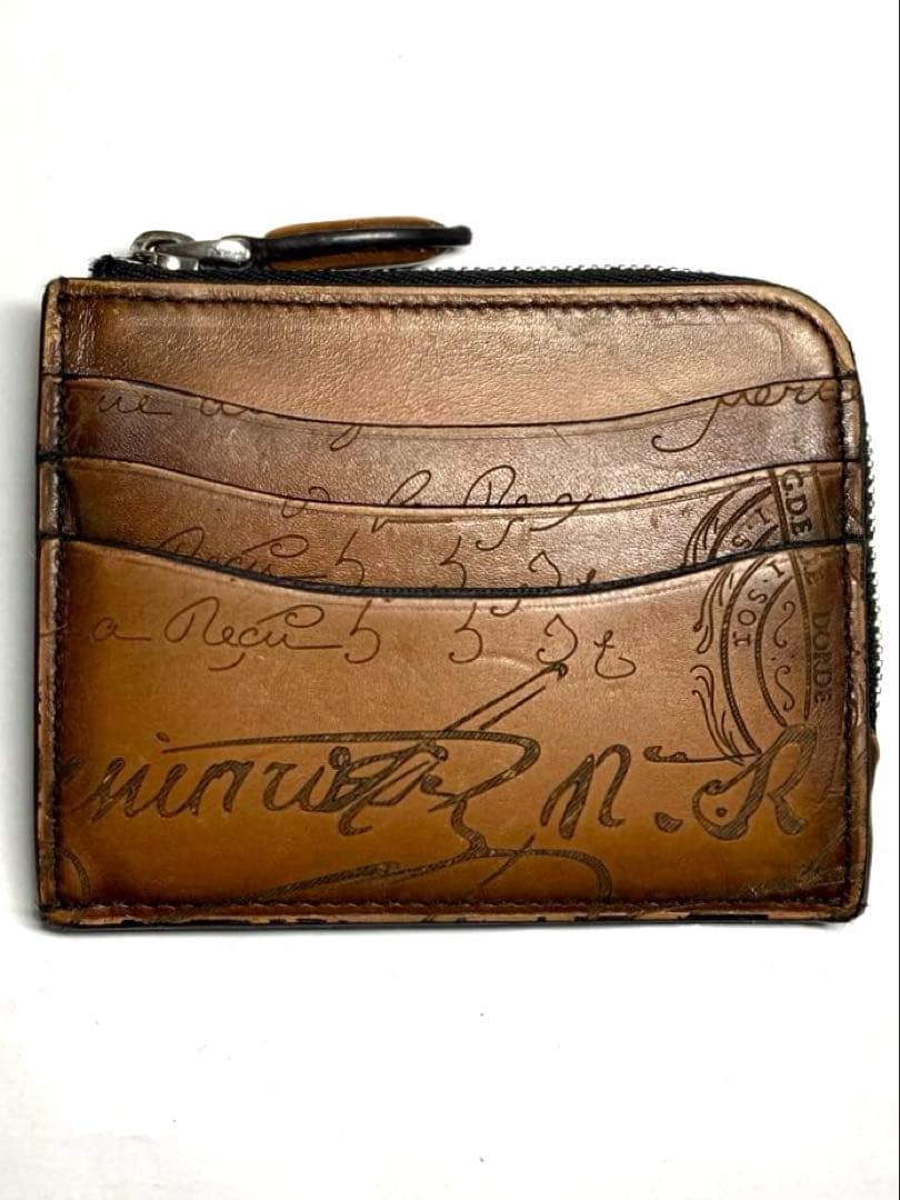 美品　ベルルッティ　スクリット　カリグラフィ　レザー　ケース　カードケース