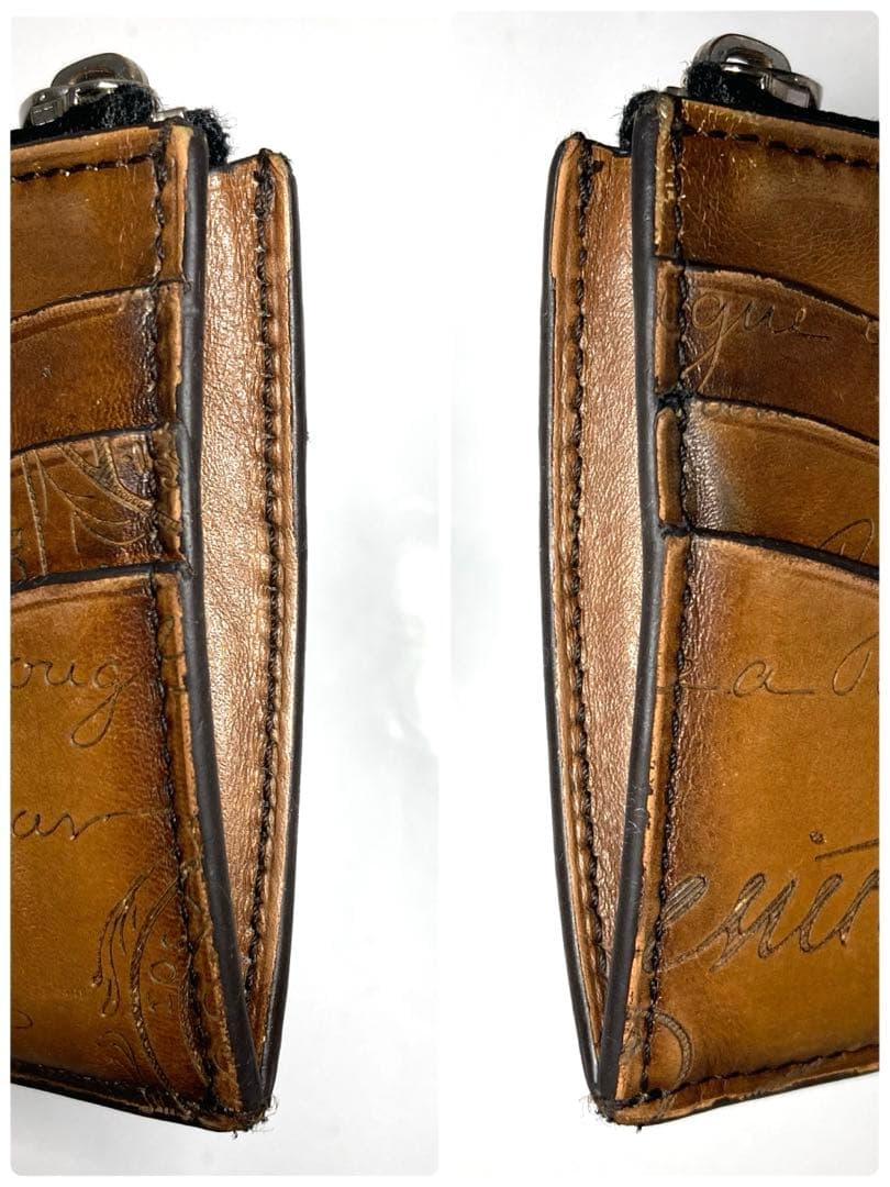 美品　ベルルッティ　スクリット　カリグラフィ　レザー　ケース　カードケース