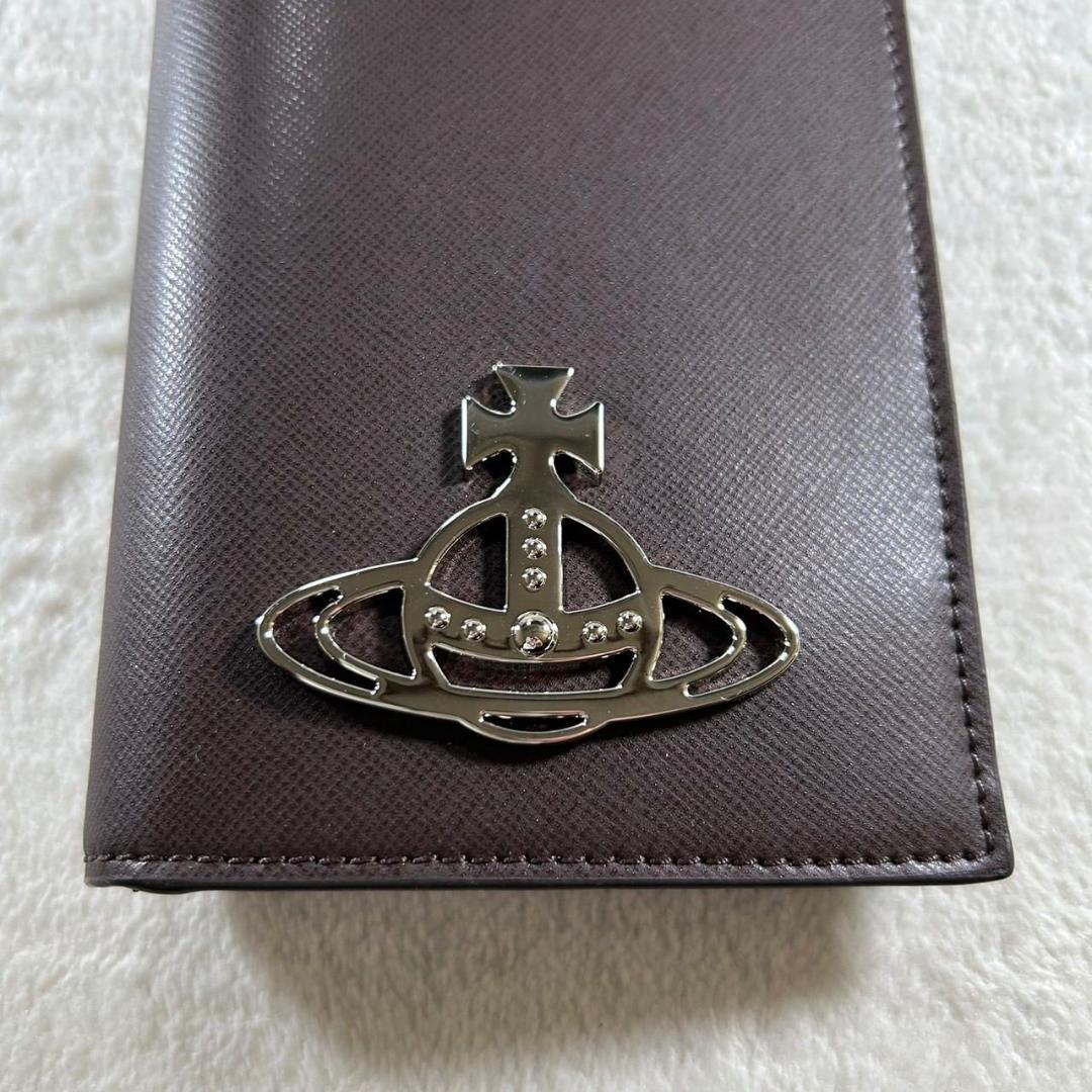 ヴィヴィアンウエストウッド ファスナー付き 長財布 オーブ ブラウン