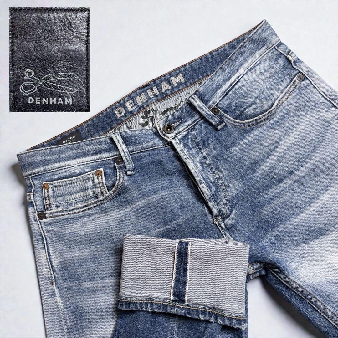 DENHAM レイザー スリムフィット W33 カンディアーニ ストレッチ 赤耳