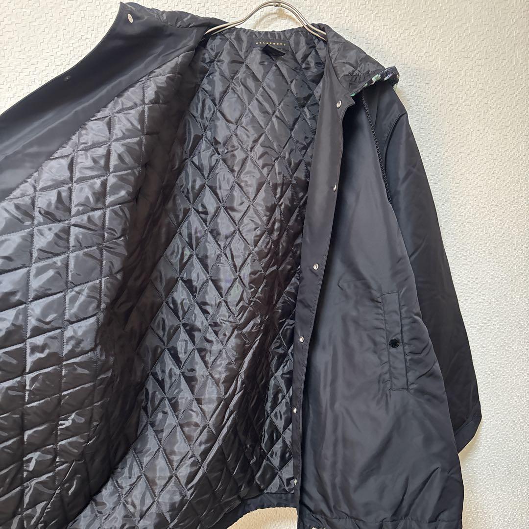 ALLAROUND 美品花柄フード ナイロンジャケット コーチジャケット　コート