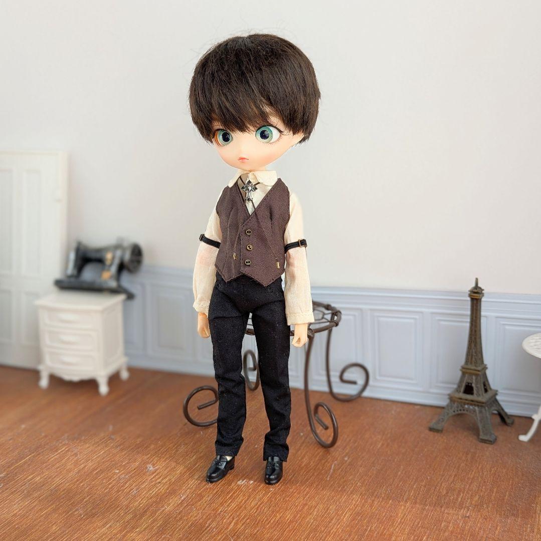 1534※ハルモニアブルームアウトフィット※茶色のカマーベストとパンツのセット※