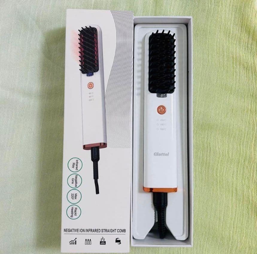マイナスイオン ストレートブラシ ホワイト