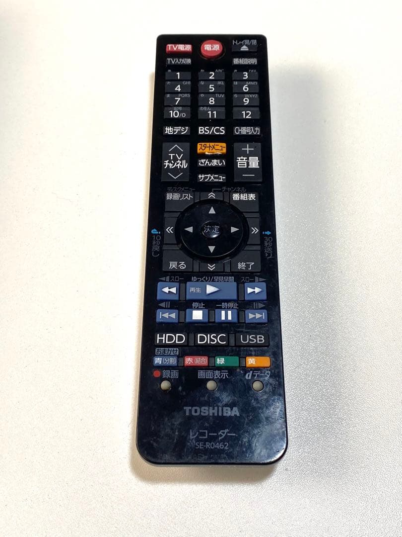 TOSHIBA レコーダー用リモコン SE-R0462 動作品