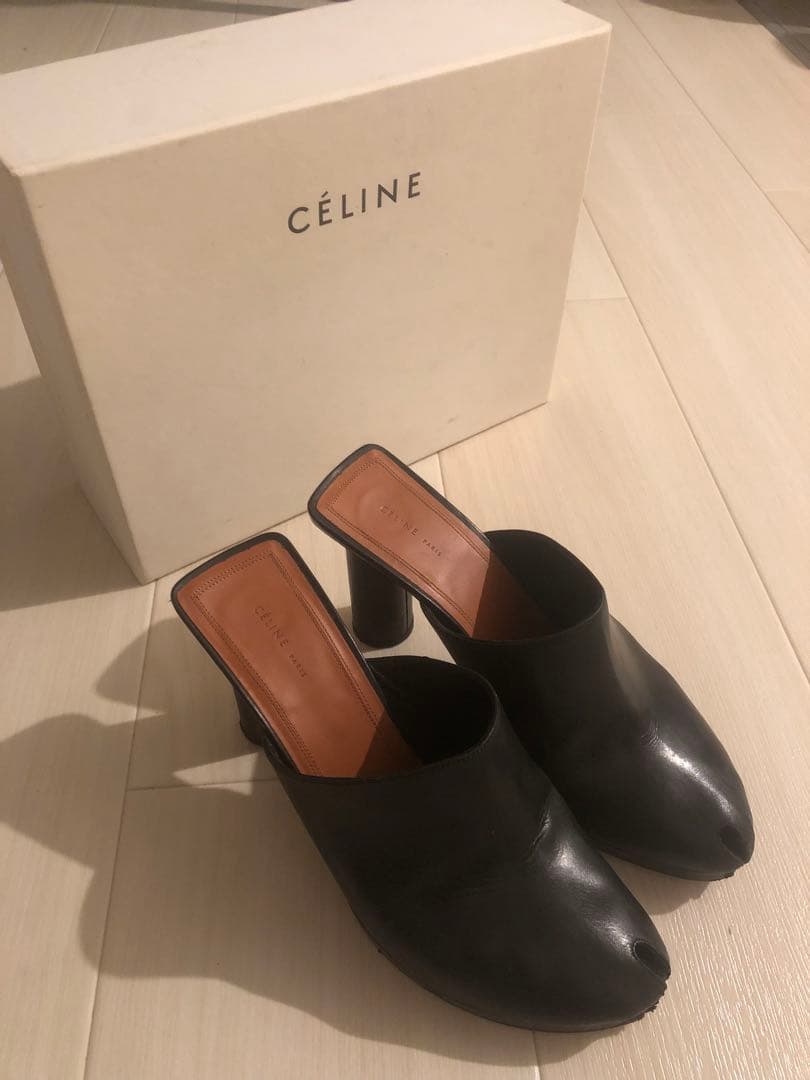 CÉLINE ブラックヒール38