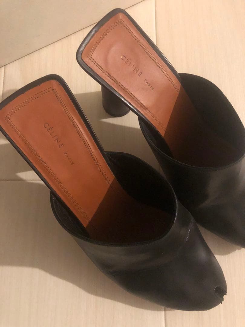 CÉLINE ブラックヒール38