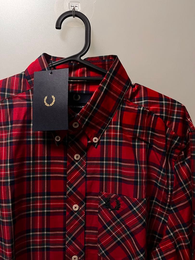 新品タグ付　フレッドペリー チェックシャツ　イギリス製