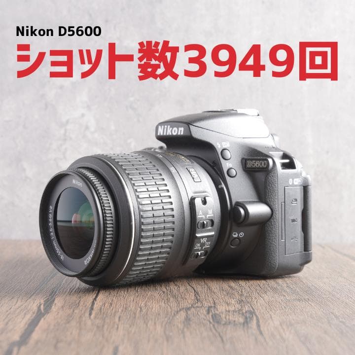 おまけなし！✨ショット数3949回で美品✨Nikon D5600　738-1