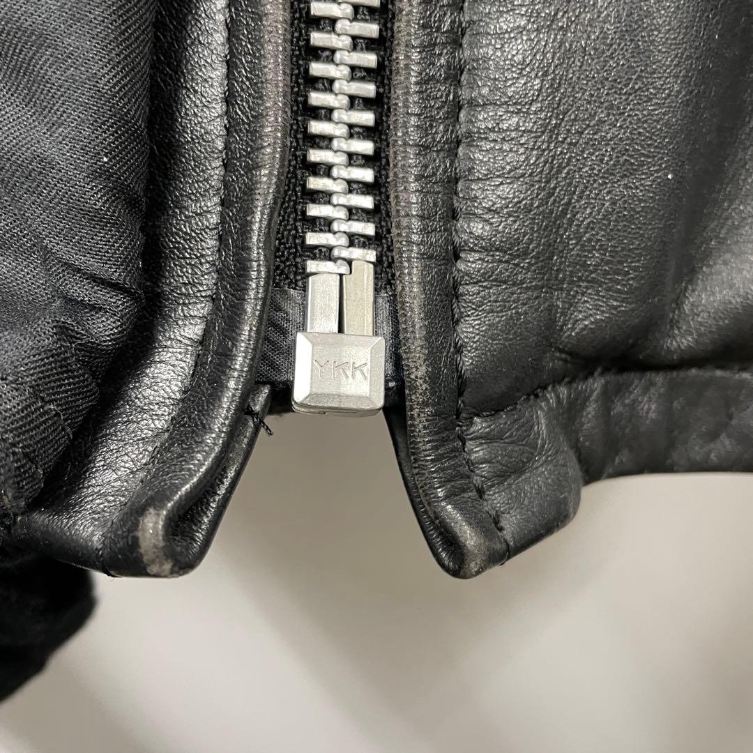 【U62】 訳あり VANSON バンソン レザージャケット 36 ワッペン