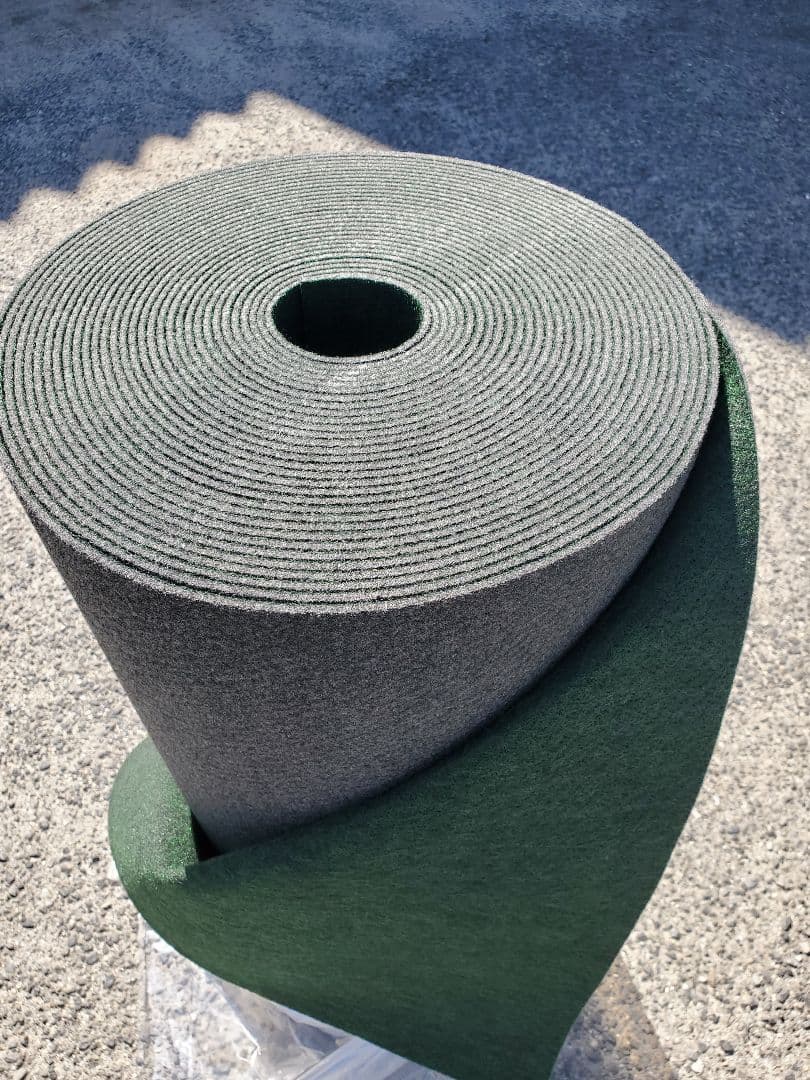 【新品】本格ポリエステル不織布 防草シート(グリーン)厚手　巾1m×30m