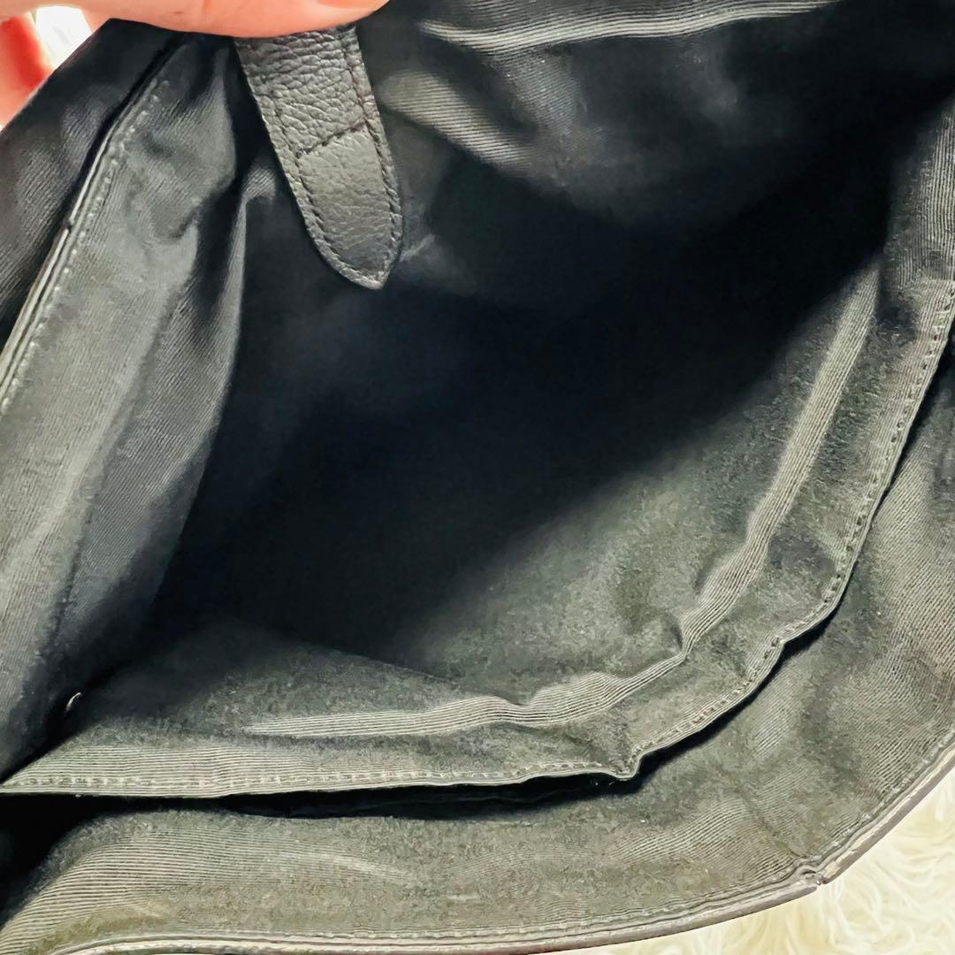 COACH チャールズ メッセンジャー ショルダーバッグ レザー　ブラック