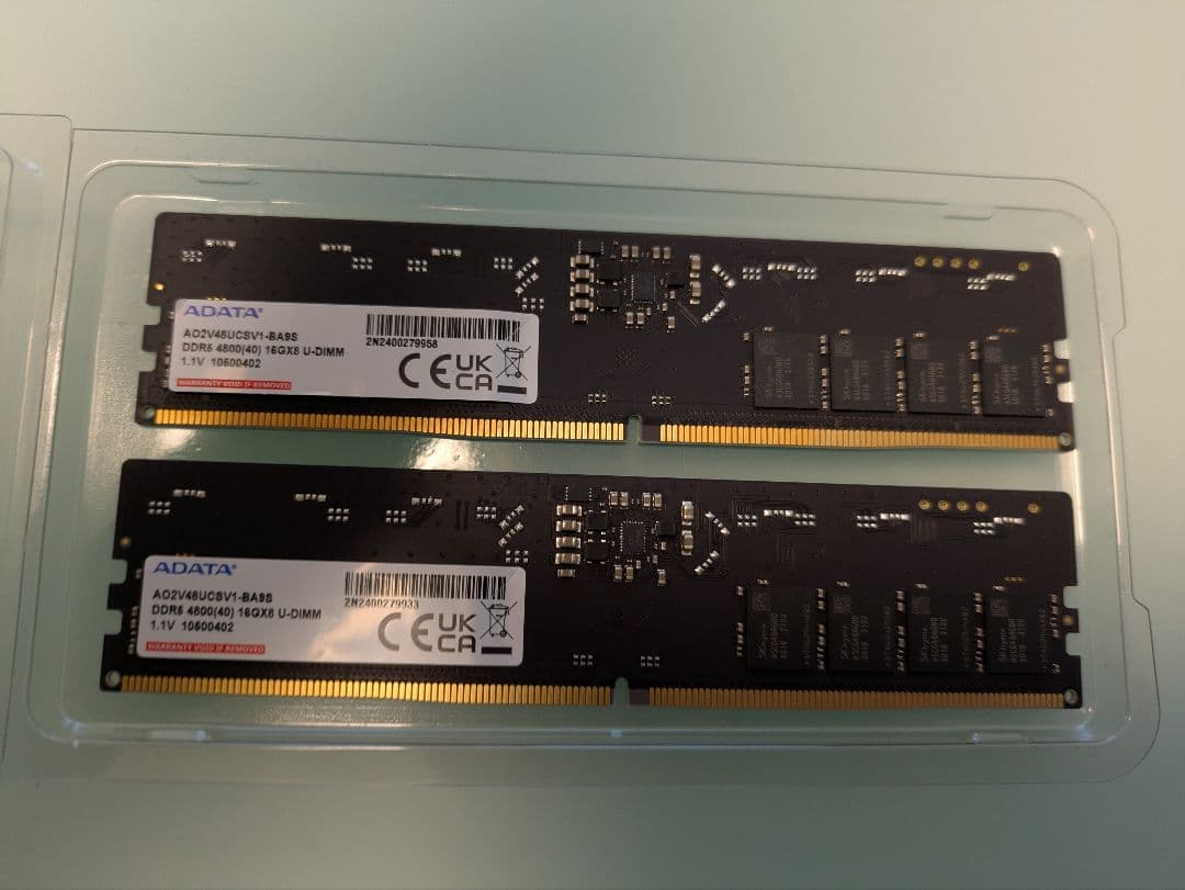 ADATA DDR5-4800 32GB (16GBx2) メモリ