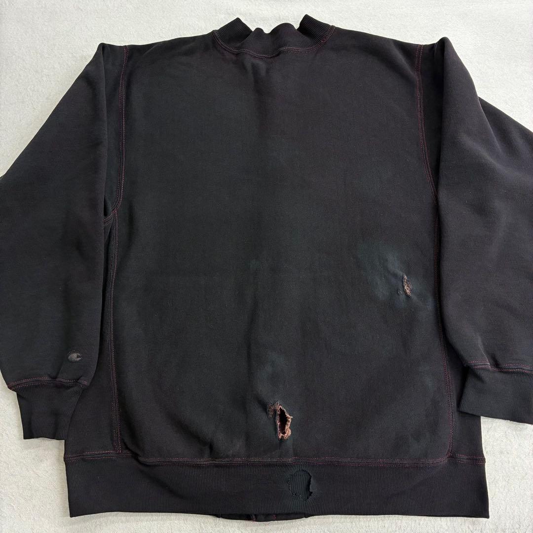 チャンピオン リバースウィーブ 90年代 スナップカーディガン 黒染め ボロ