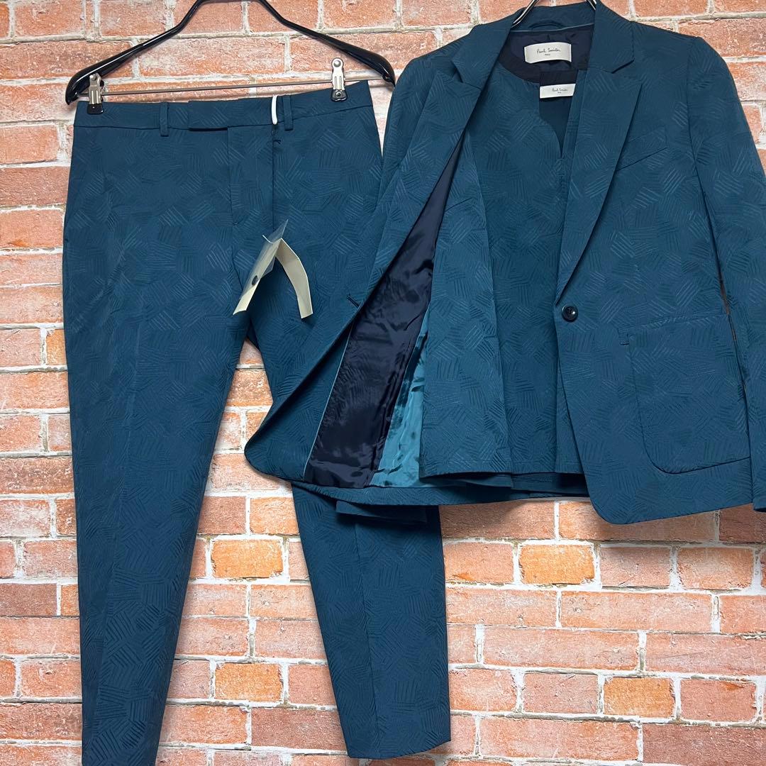 (新品)ポールスミス　ジャガード柄　3ピーススーツセットアップ　シアサッカー生地