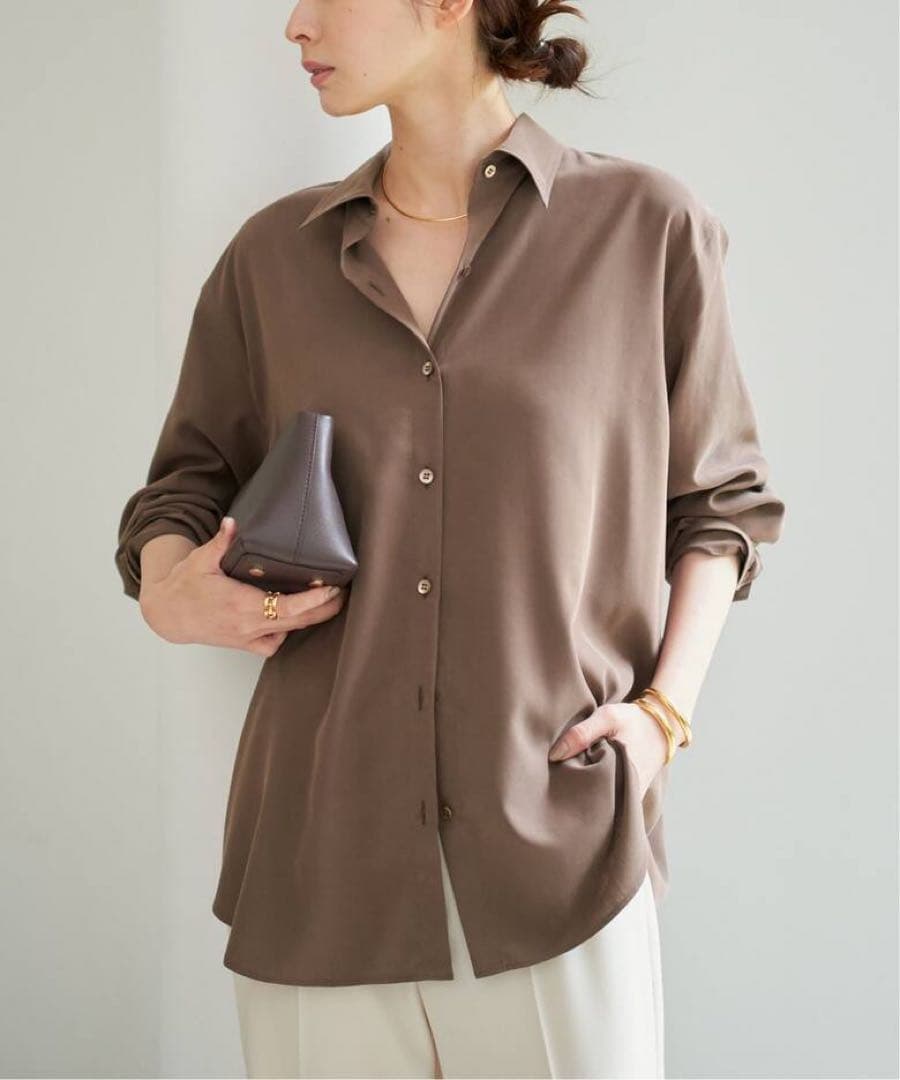 専用　Plage Sway Back Tuck シャツ ブラウン