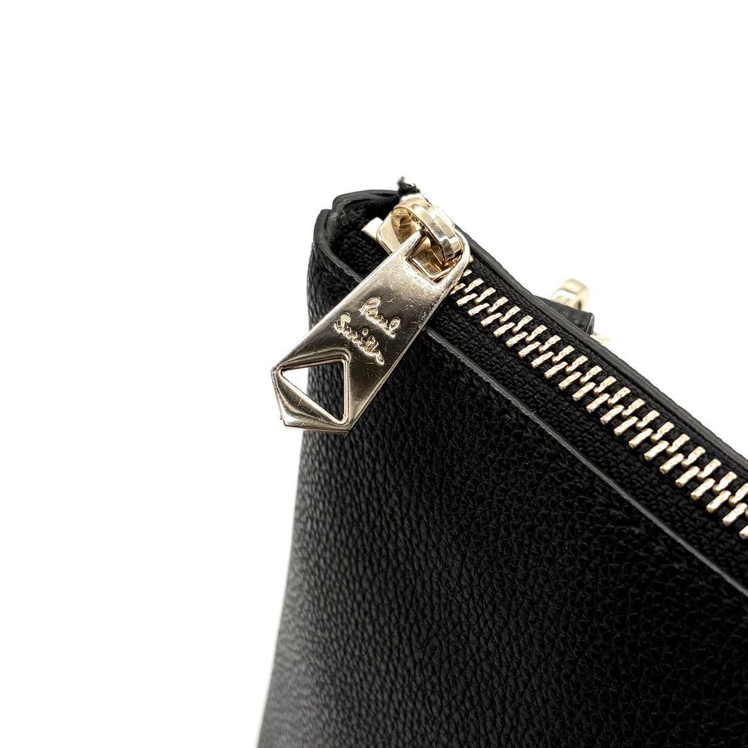 【未使用級】ポールスミス インレイドスト 2way ショルダーバッグ レザー 黒