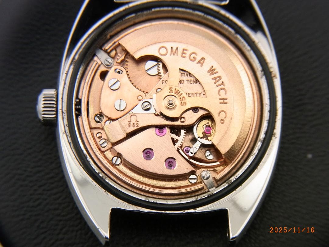 美品OH/ポリッシュ済）OmegaConstellation18ｋWGベゼル絹目