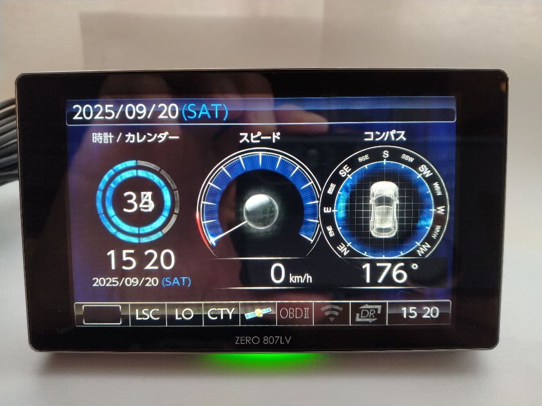 ZERO 807LV レーダー探知機本体 GPS搭載 リコール対策修理済み
